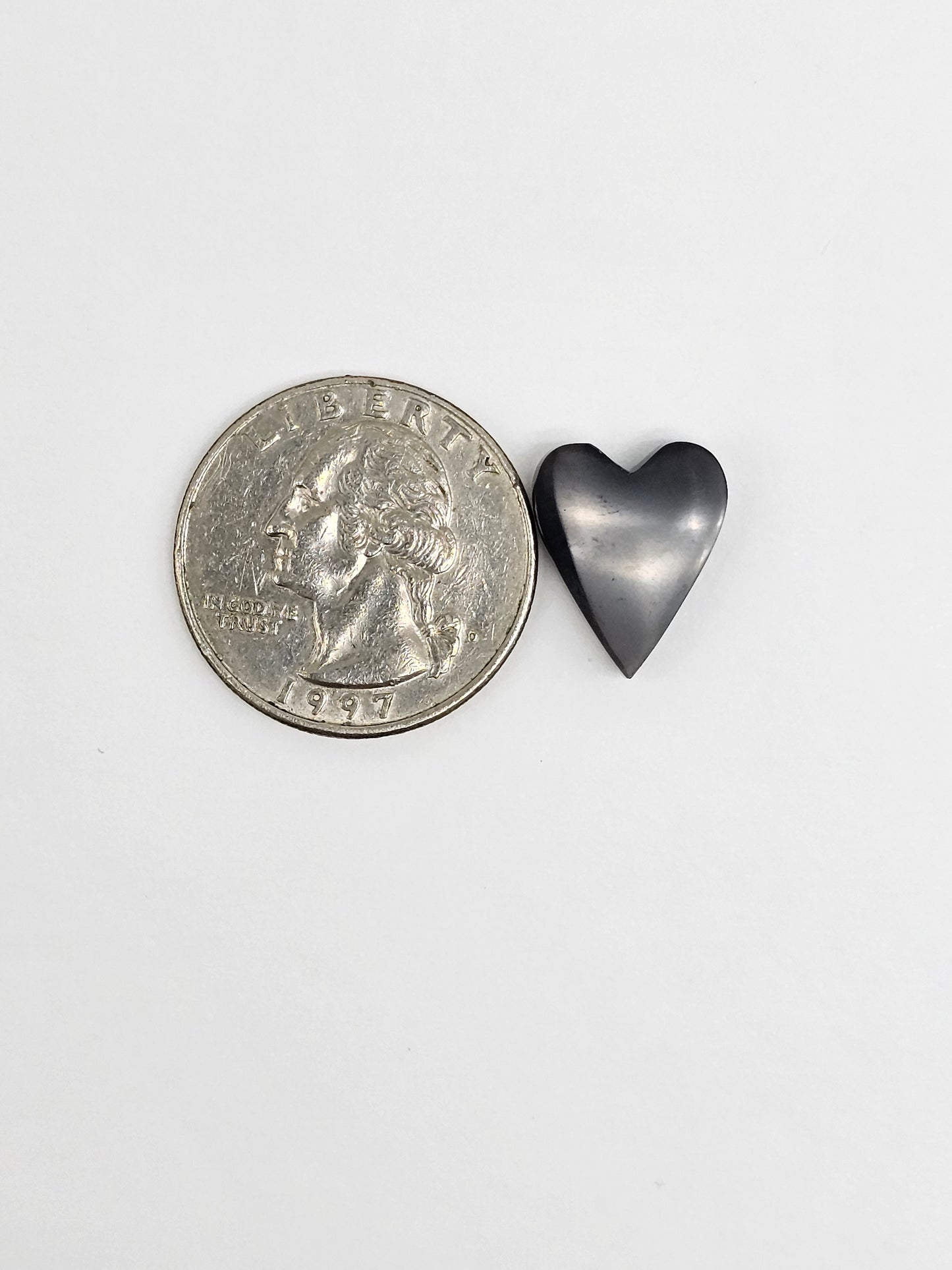 Obsidian Heart Cabochon | Natural Mexican Obsidian for Silversmiths