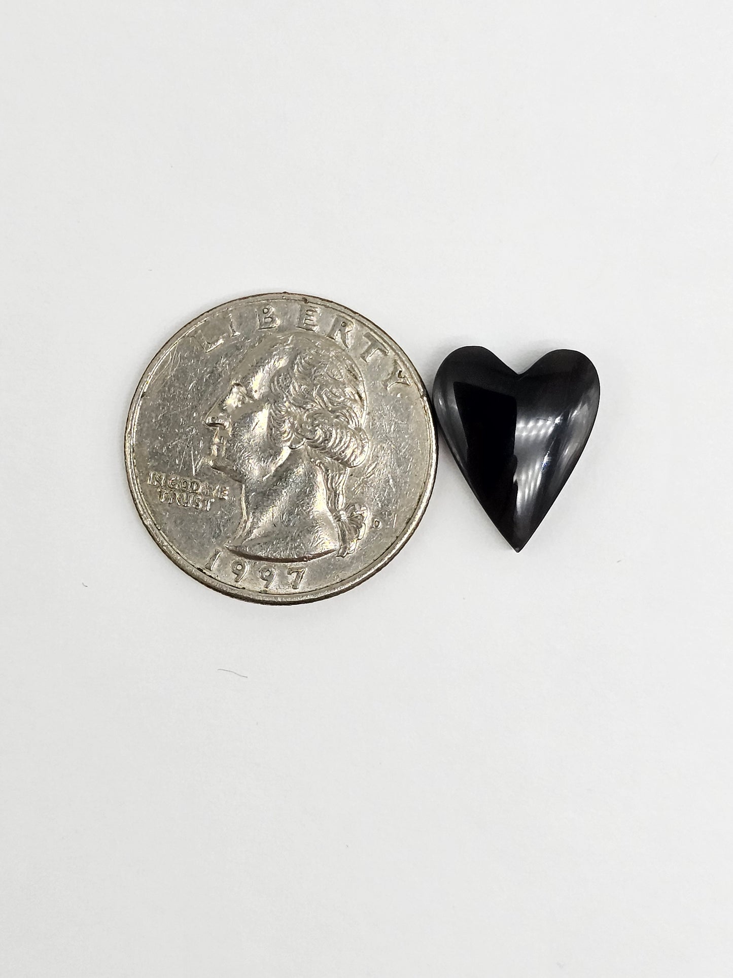 Obsidian Heart Cabochon | Natural Mexican Obsidian for Silversmiths