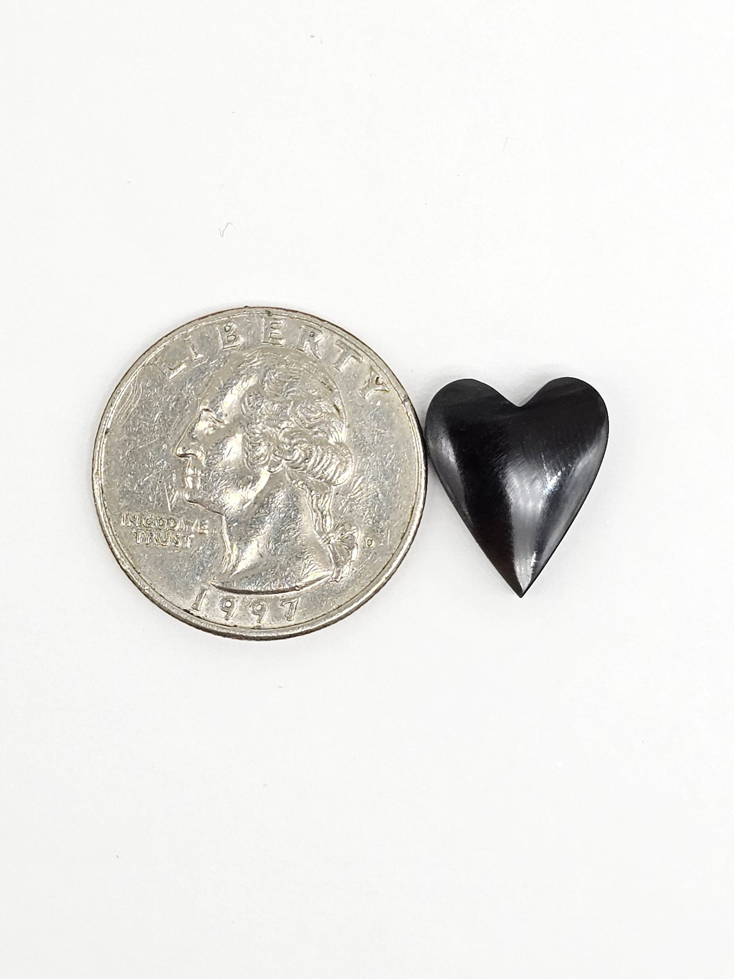 Obsidian Heart Cabochon | Natural Mexican Obsidian for Silversmiths