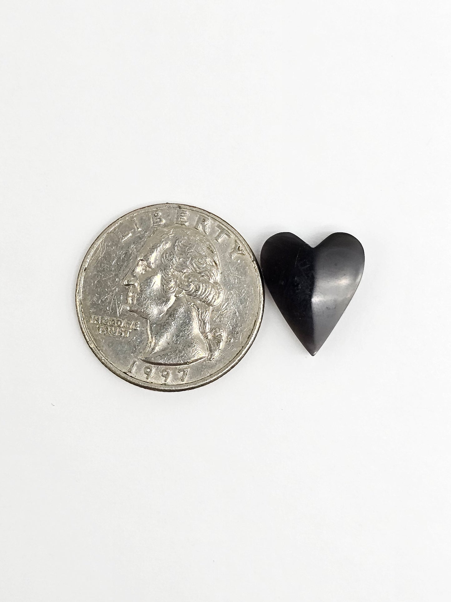 Obsidian Heart Cabochon | Natural Mexican Obsidian for Silversmiths