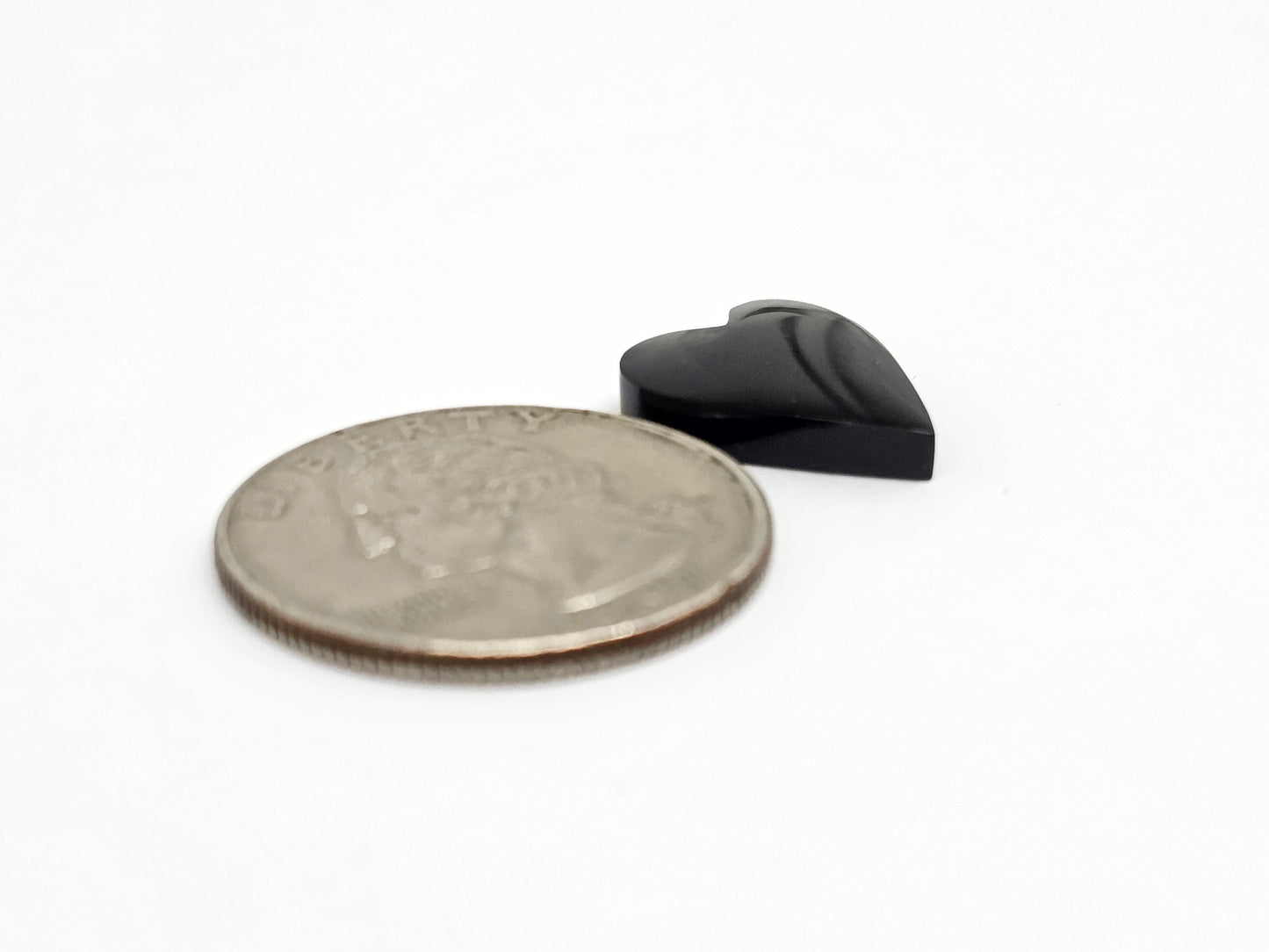 Obsidian Heart Cabochon | Natural Mexican Obsidian for Silversmiths