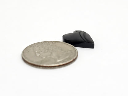 Obsidian Heart Cabochon | Natural Mexican Obsidian for Silversmiths