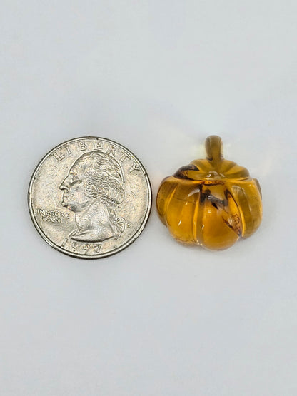 Amber pumpkin cabochon