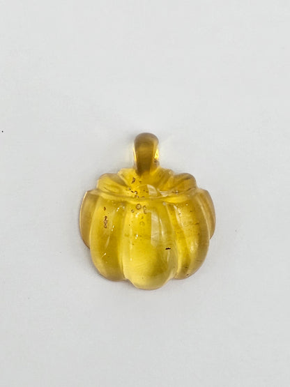 Amber pumpkin cabochon