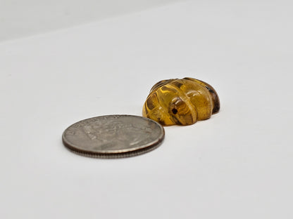 Amber pumpkin cabochon