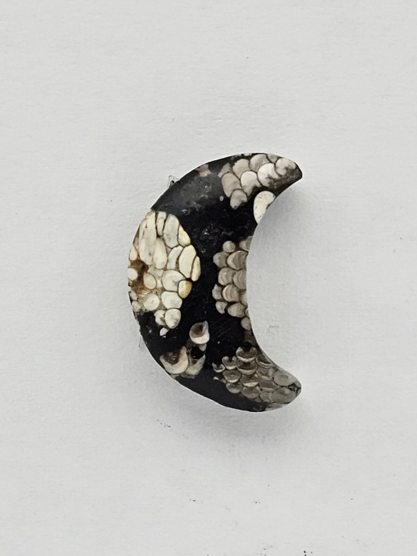 Snake skin agate moon cabochon