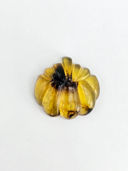 Amber pumpkin cabochon