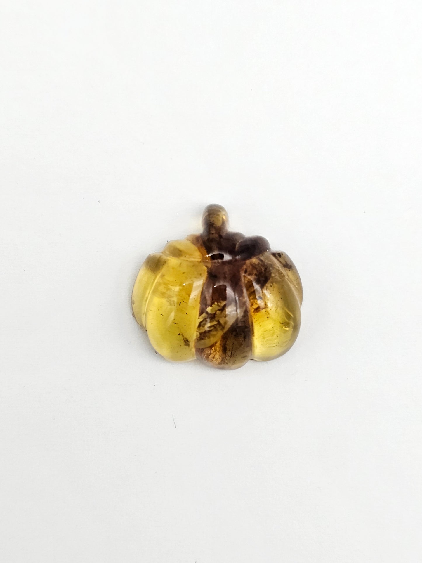 Amber pumpkin cabochon