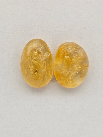 Citrine Silica Cabochon Set