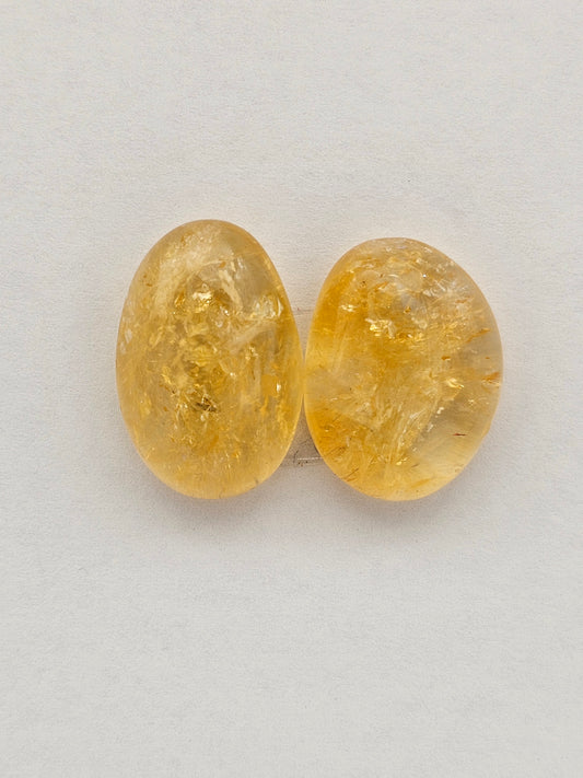 Citrine Silica Cabochon Set