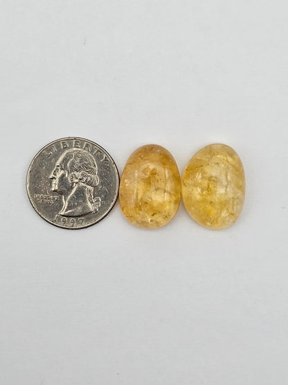 Citrine Silica Cabochon Set