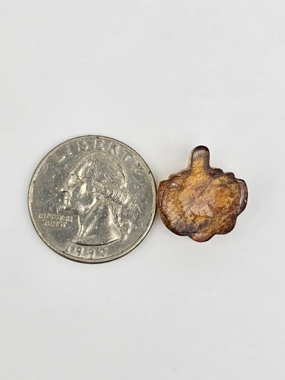 Amber pumpkin cabochon