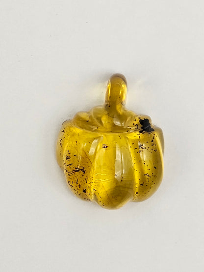 Mexican Amber Pumpkin Cabochon | Natural Amber for Jewelry Making