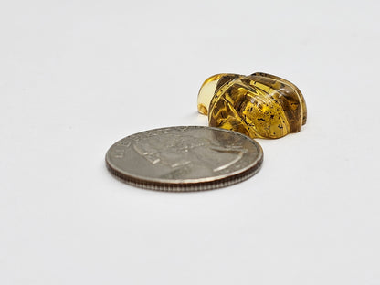 Mexican Amber Pumpkin Cabochon | Natural Amber for Jewelry Making