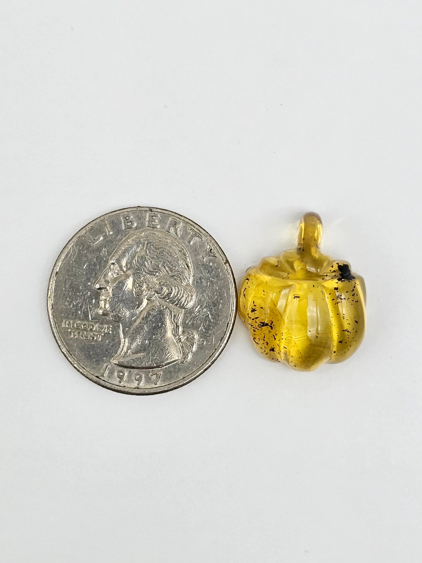 Mexican Amber Pumpkin Cabochon | Natural Amber for Jewelry Making