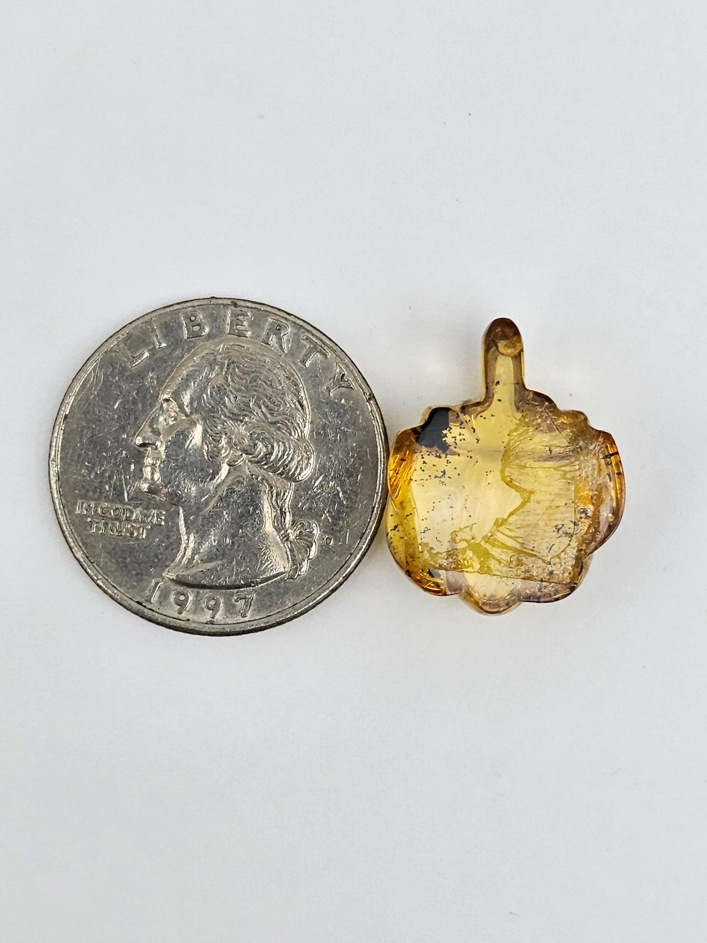 Mexican Amber Pumpkin Cabochon | Natural Amber for Jewelry Making