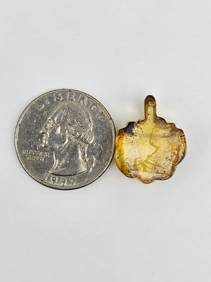Mexican Amber Pumpkin Cabochon | Natural Amber for Jewelry Making