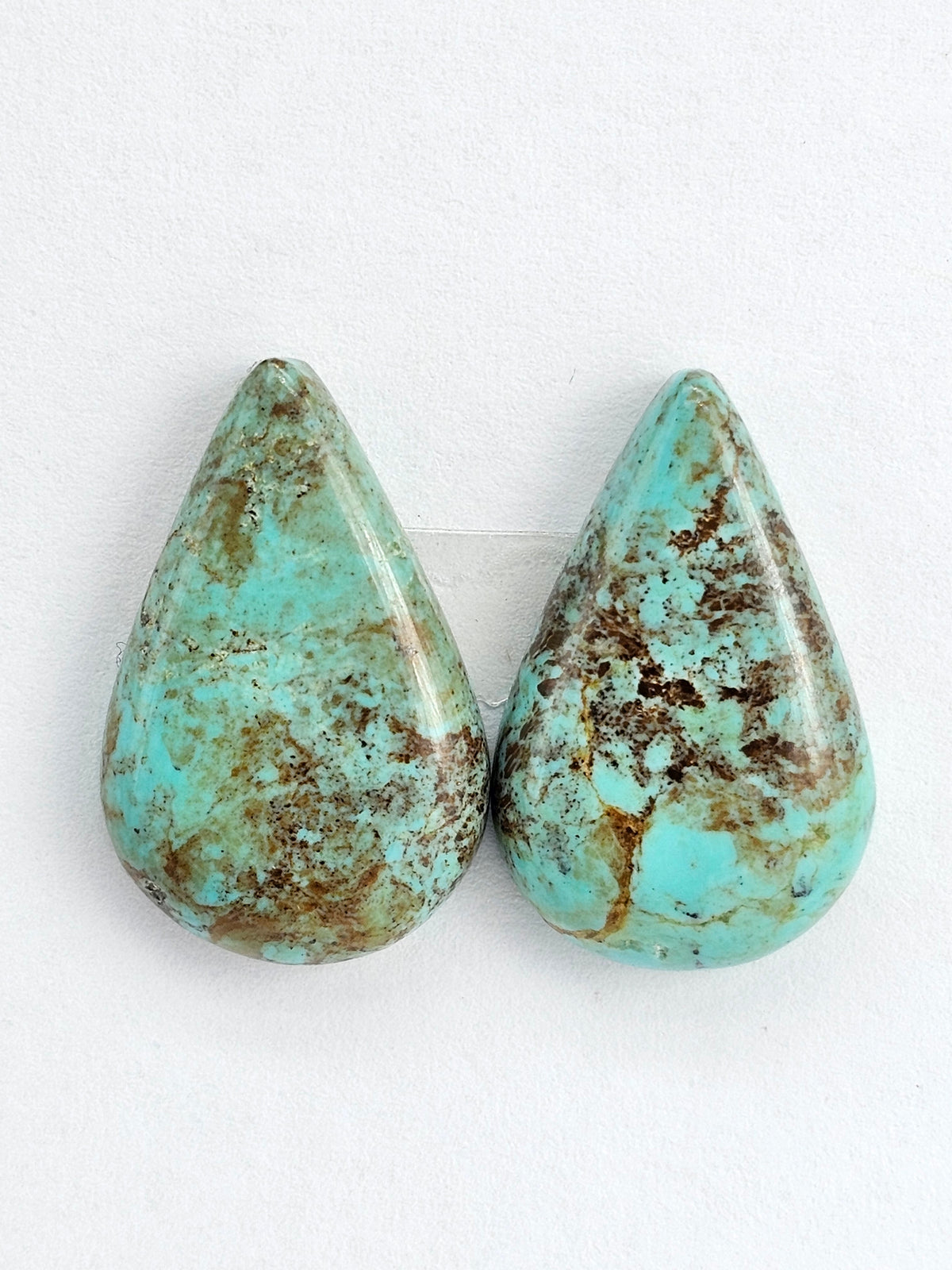 Mexican Turquoise Cabochon Pair | Artisan Cut Gemstone