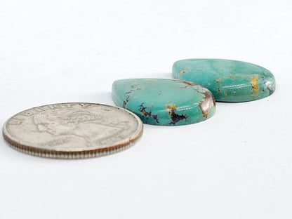 Mexican Turquoise Cabochon Pair | Artisan Cut Gemstone