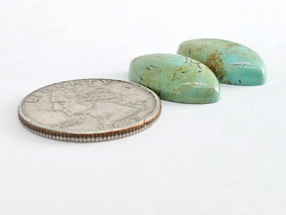 Mexican Turquoise Cabochon Pair | Artisan Cut Gemstone