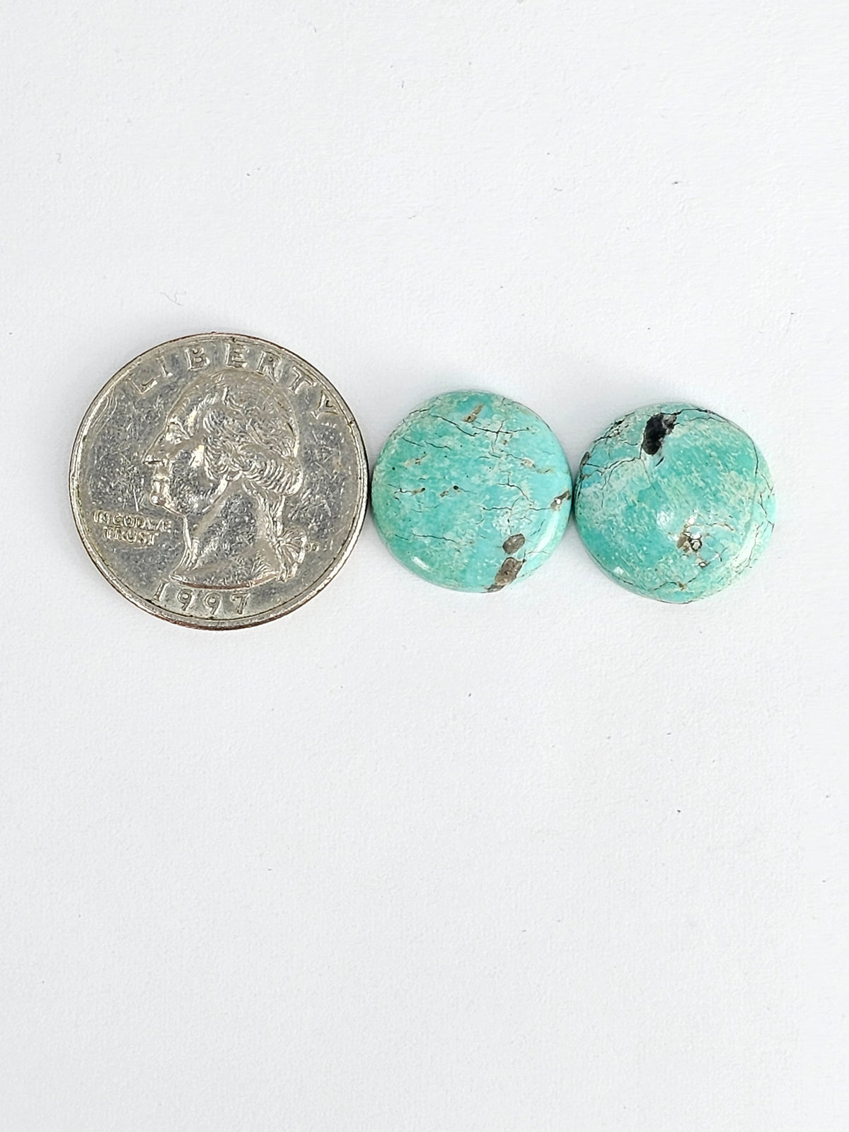 Mexican Turquoise Cabochon Pair | Artisan Cut Gemstone