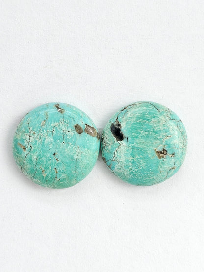 Mexican Turquoise Cabochon Pair | Artisan Cut Gemstone