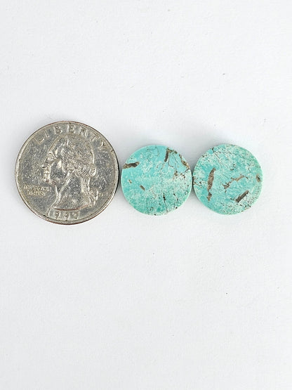 Mexican Turquoise Cabochon Pair | Artisan Cut Gemstone