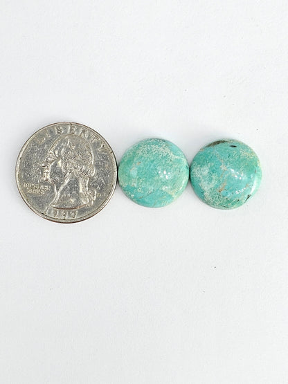 Mexican Turquoise Cabochon Pair | Artisan Cut Gemstone