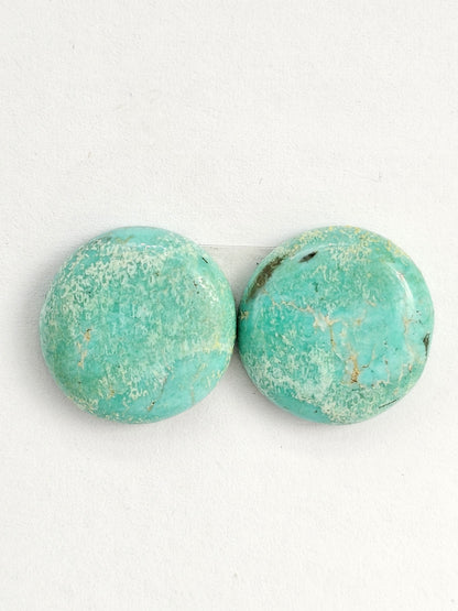 Mexican Turquoise Cabochon Pair | Artisan Cut Gemstone