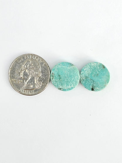 Mexican Turquoise Cabochon Pair | Artisan Cut Gemstone