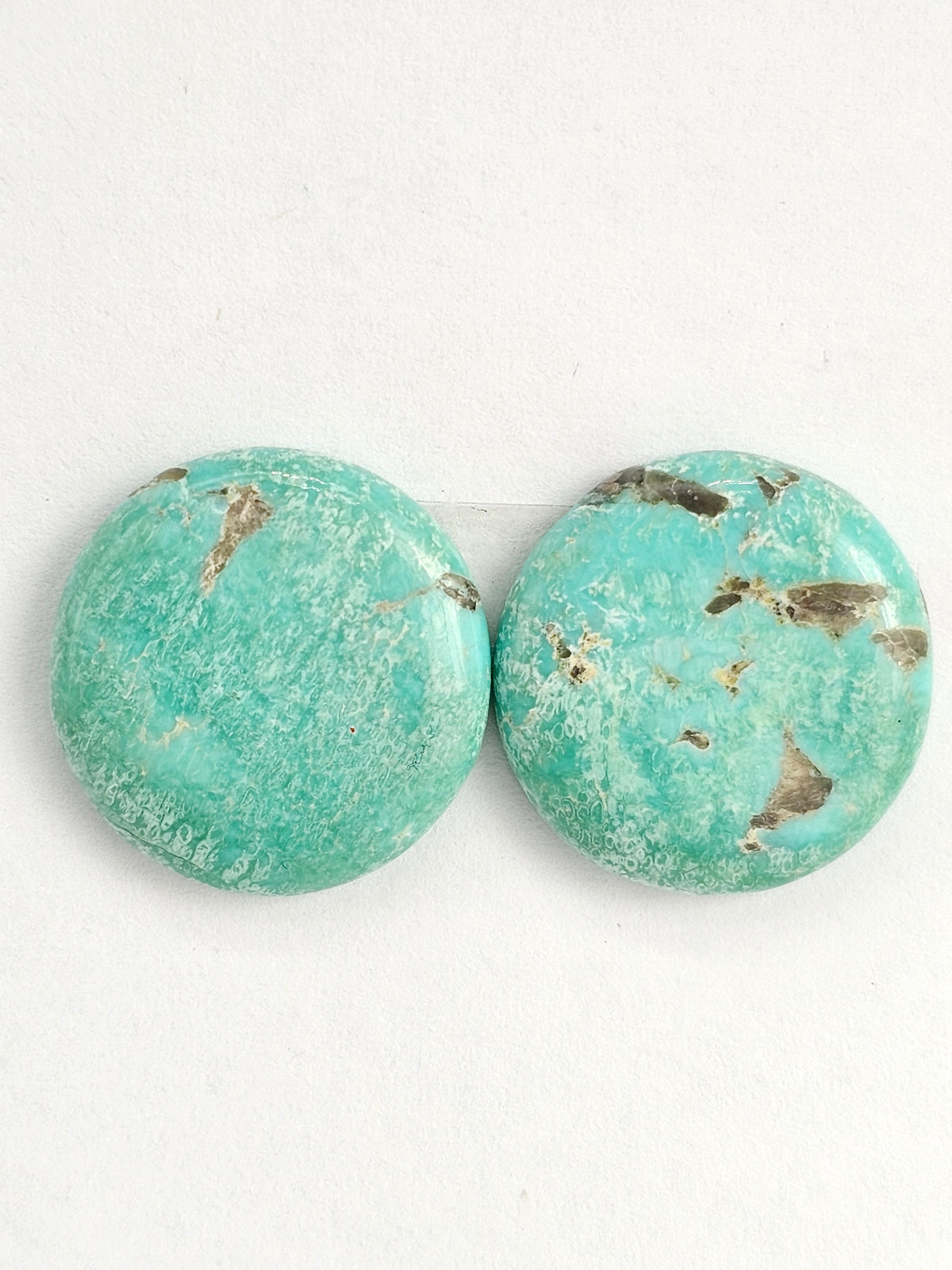 Mexican Turquoise Cabochon Pair | Artisan Cut Gemstone