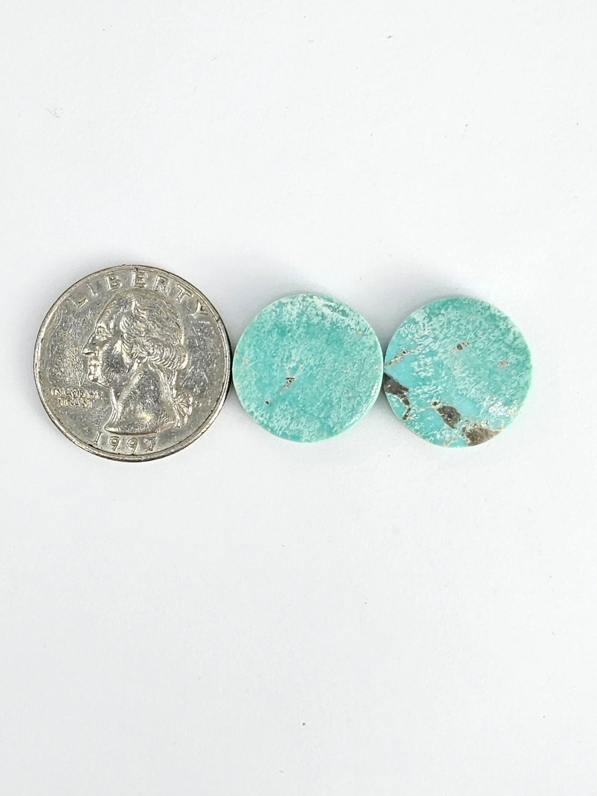 Mexican Turquoise Cabochon Pair | Artisan Cut Gemstone