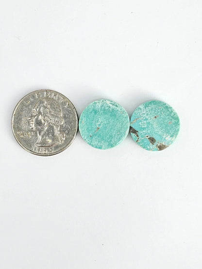 Mexican Turquoise Cabochon Pair | Artisan Cut Gemstone