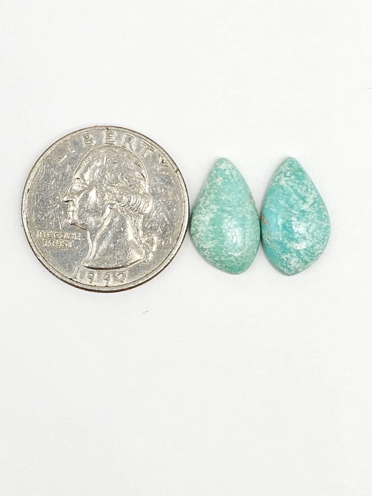 Mexican Turquoise Cabochon Pair | Artisan Cut Gemstone