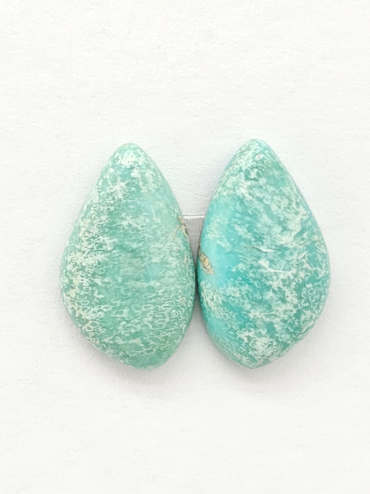 Mexican Turquoise Cabochon Pair | Artisan Cut Gemstone