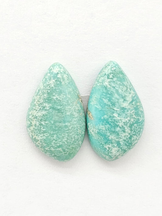 Mexican Turquoise Cabochon Pair | Artisan Cut Gemstone