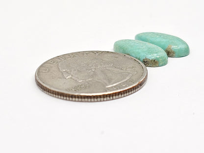 Mexican Turquoise Cabochon Pair | Artisan Cut Gemstone