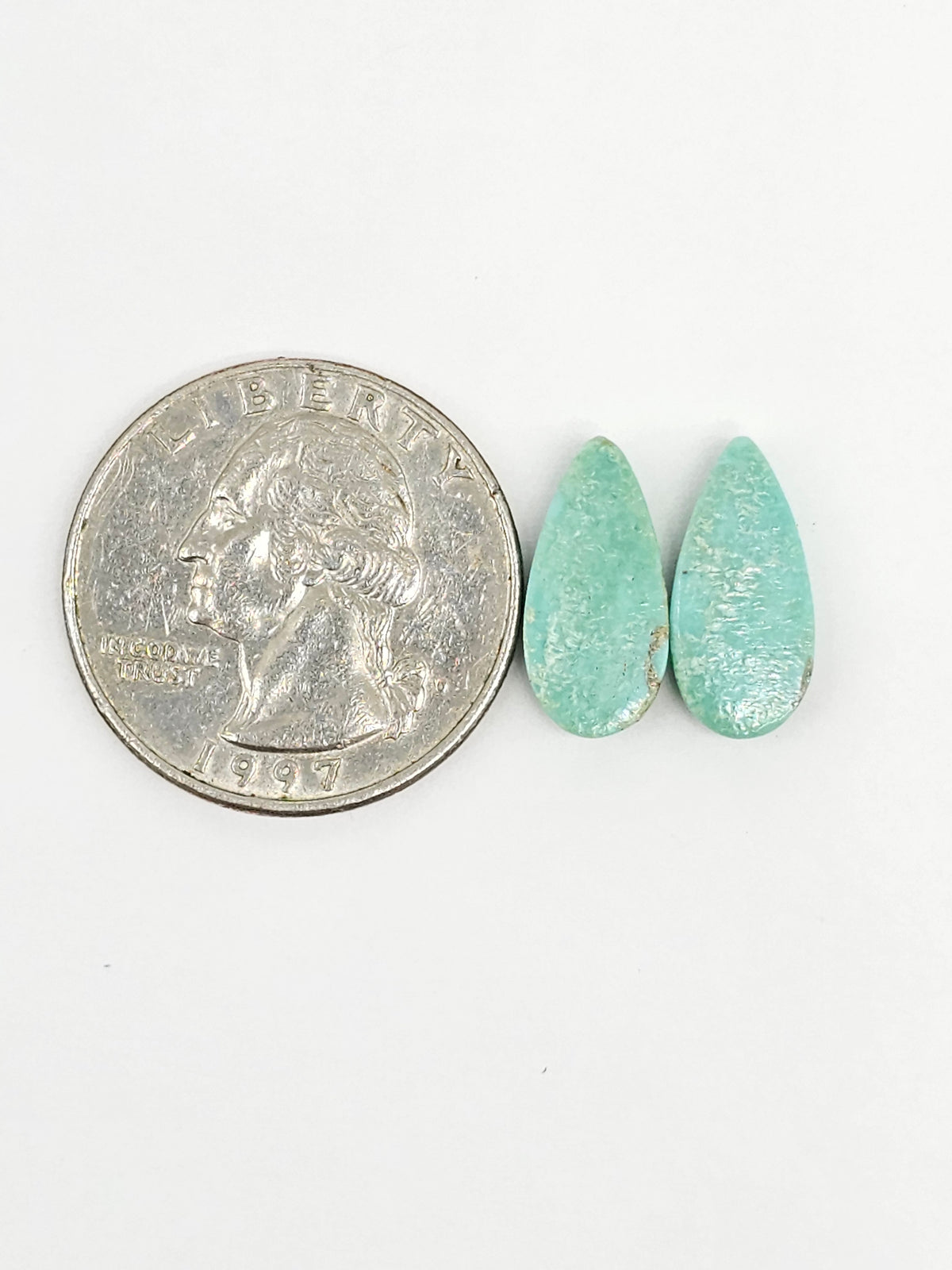 Mexican Turquoise Cabochon Pair | Artisan Cut Gemstone