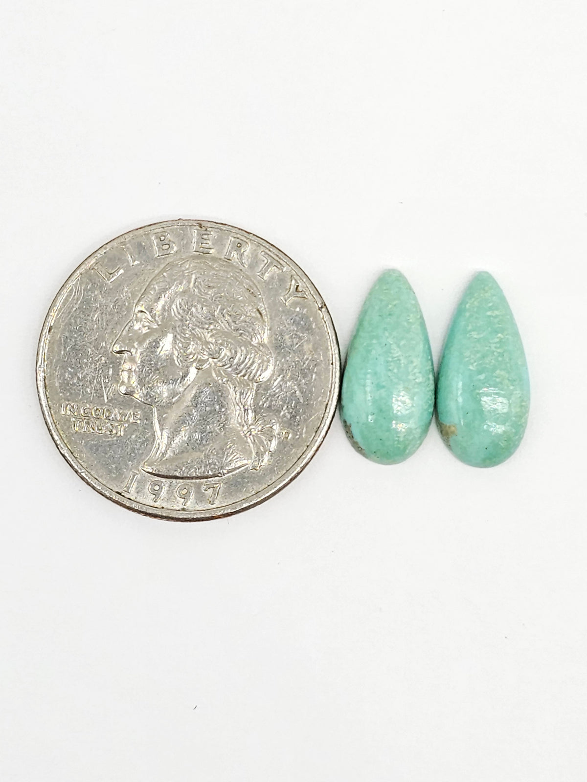 Mexican Turquoise Cabochon Pair | Artisan Cut Gemstone