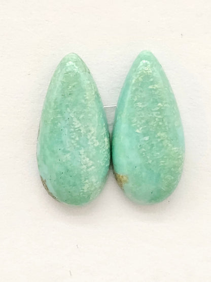 Mexican Turquoise Cabochon Pair | Artisan Cut Gemstone