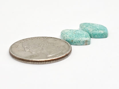 Mexican Turquoise Cabochon Pair | Artisan Cut Gemstone
