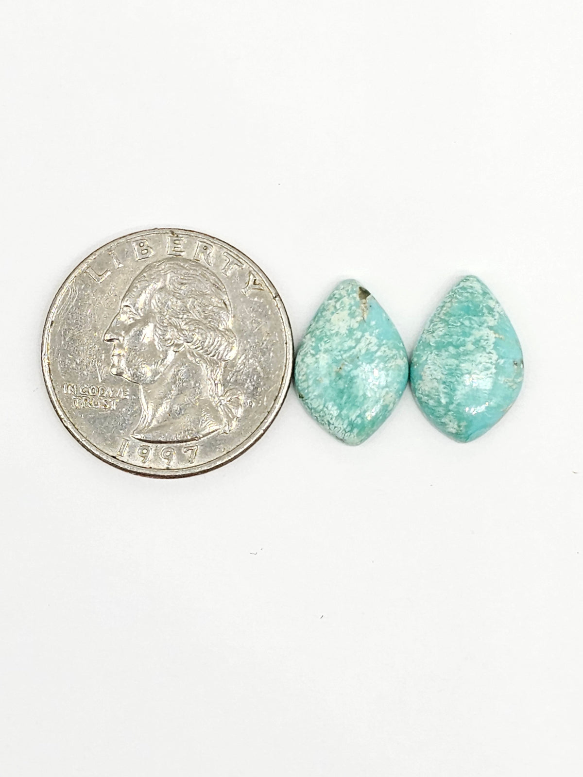 Mexican Turquoise Cabochon Pair | Artisan Cut Gemstone