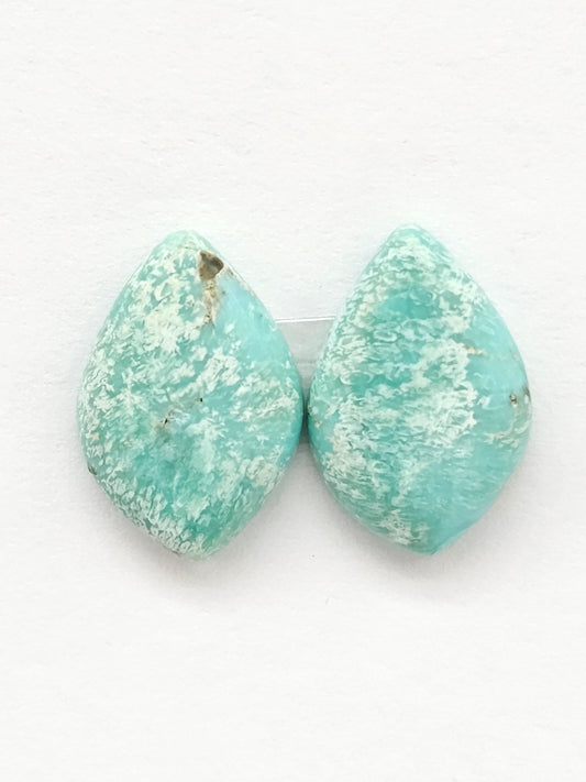 Mexican Turquoise Cabochon Pair | Artisan Cut Gemstone