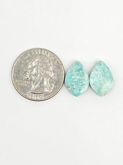 Mexican Turquoise Cabochon Pair | Artisan Cut Gemstone
