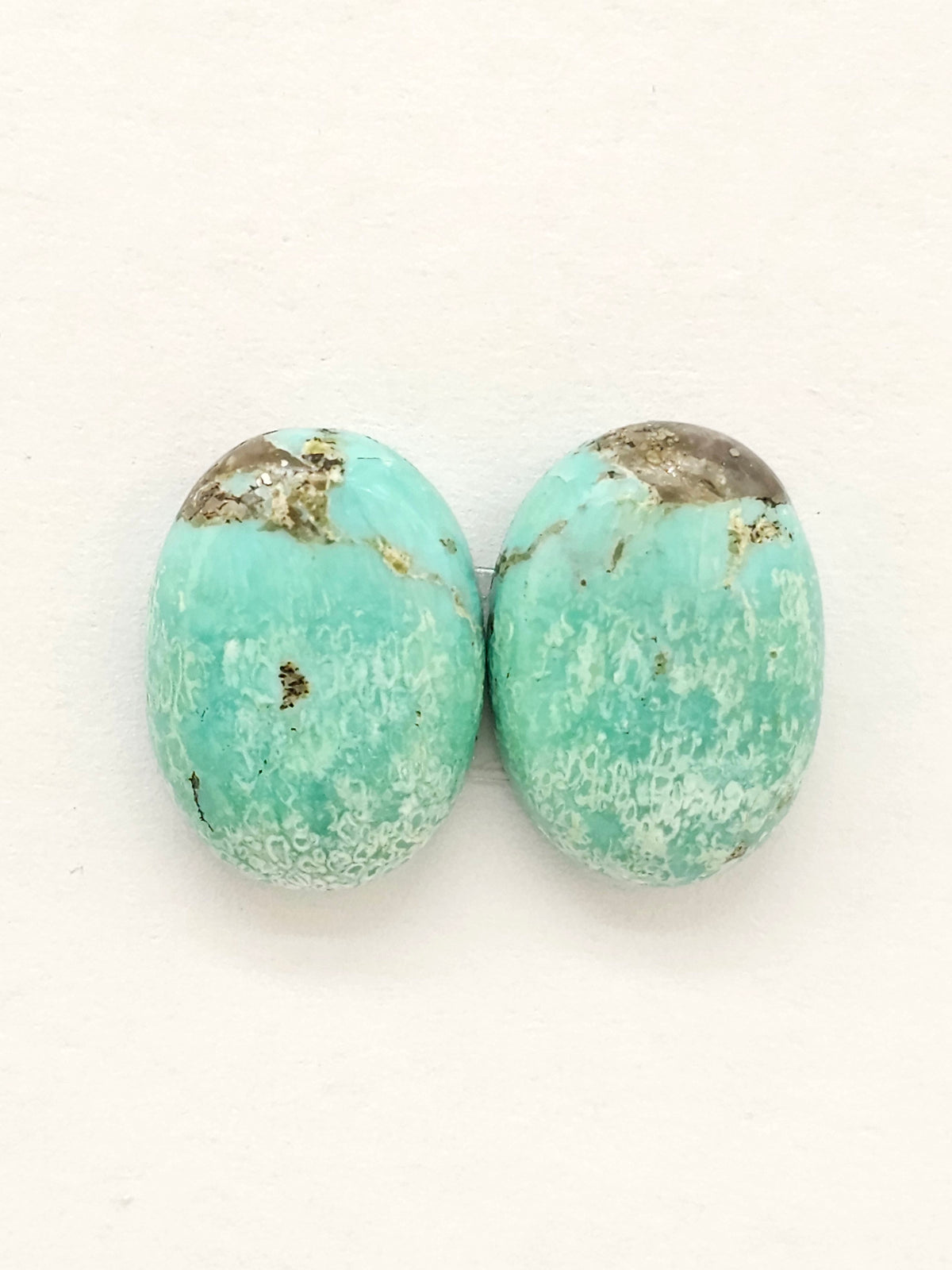Mexican Turquoise Cabochon Pair | Artisan Cut Gemstone