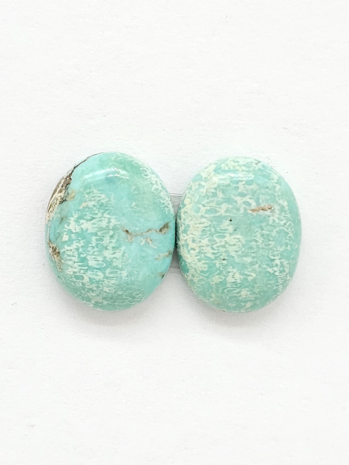 Mexican Turquoise Cabochon Pair | Artisan Cut Gemstone