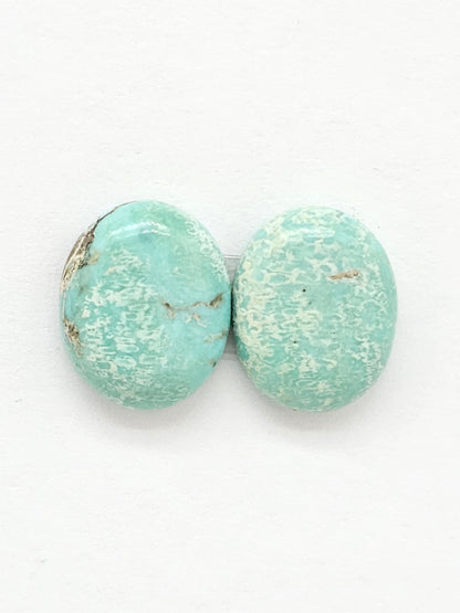 Mexican Turquoise Cabochon Pair | Artisan Cut Gemstone