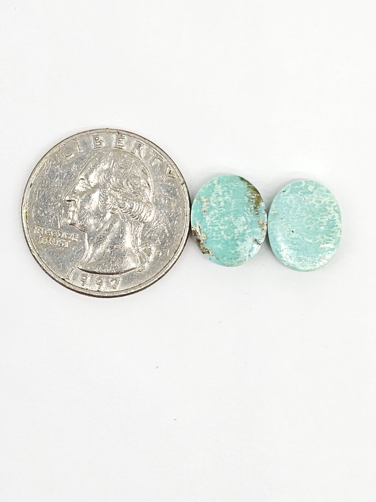 Mexican Turquoise Cabochon Pair | Artisan Cut Gemstone