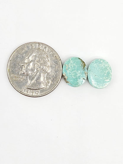 Mexican Turquoise Cabochon Pair | Artisan Cut Gemstone