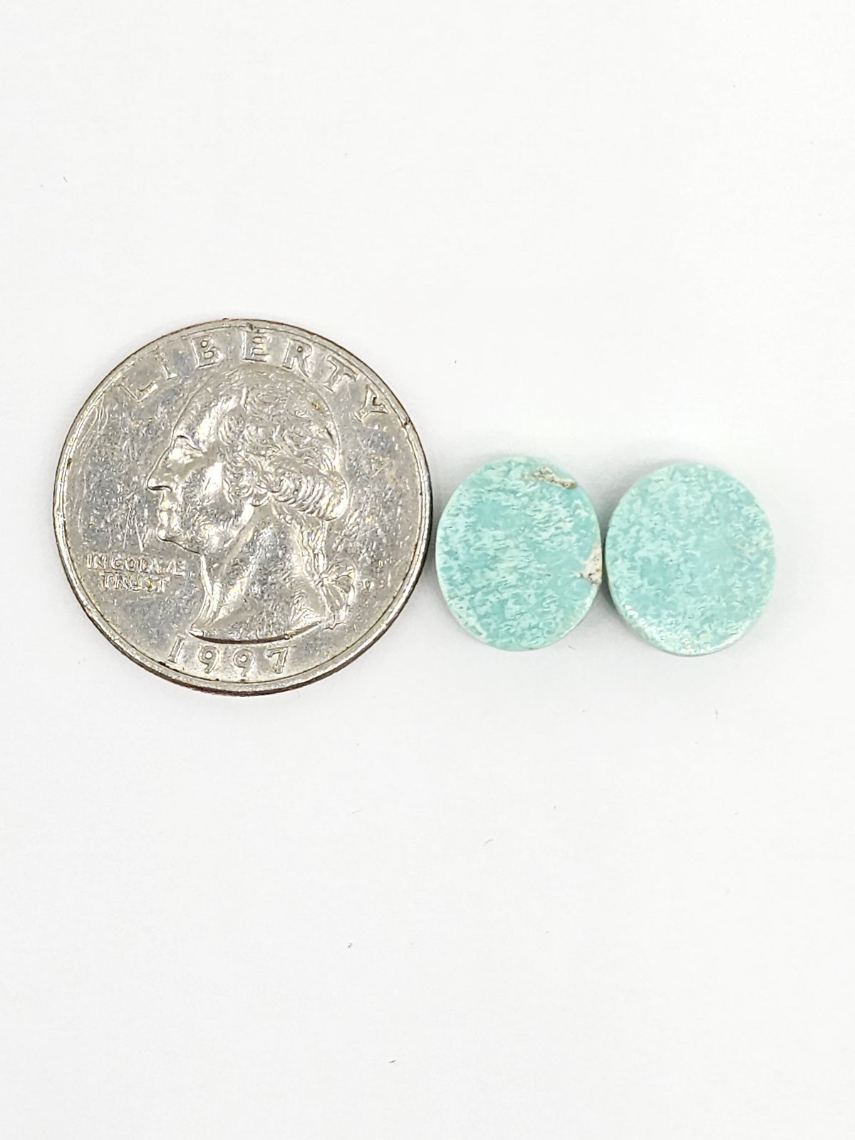 Mexican Turquoise Cabochon Pair | Artisan Cut Gemstone